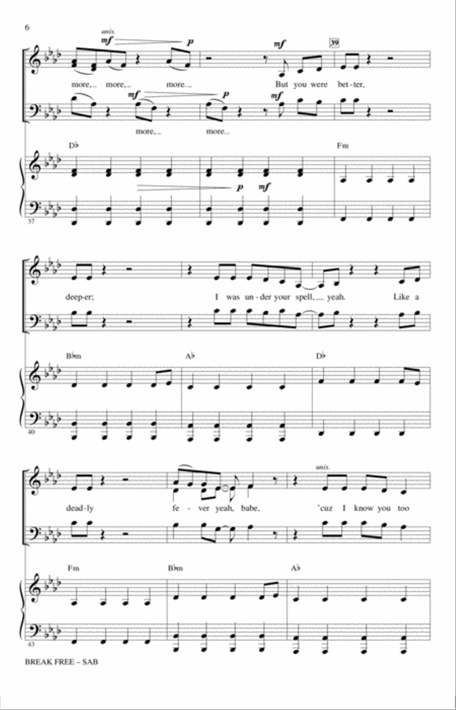 Break Free 3-Part scores gallery preview page 5