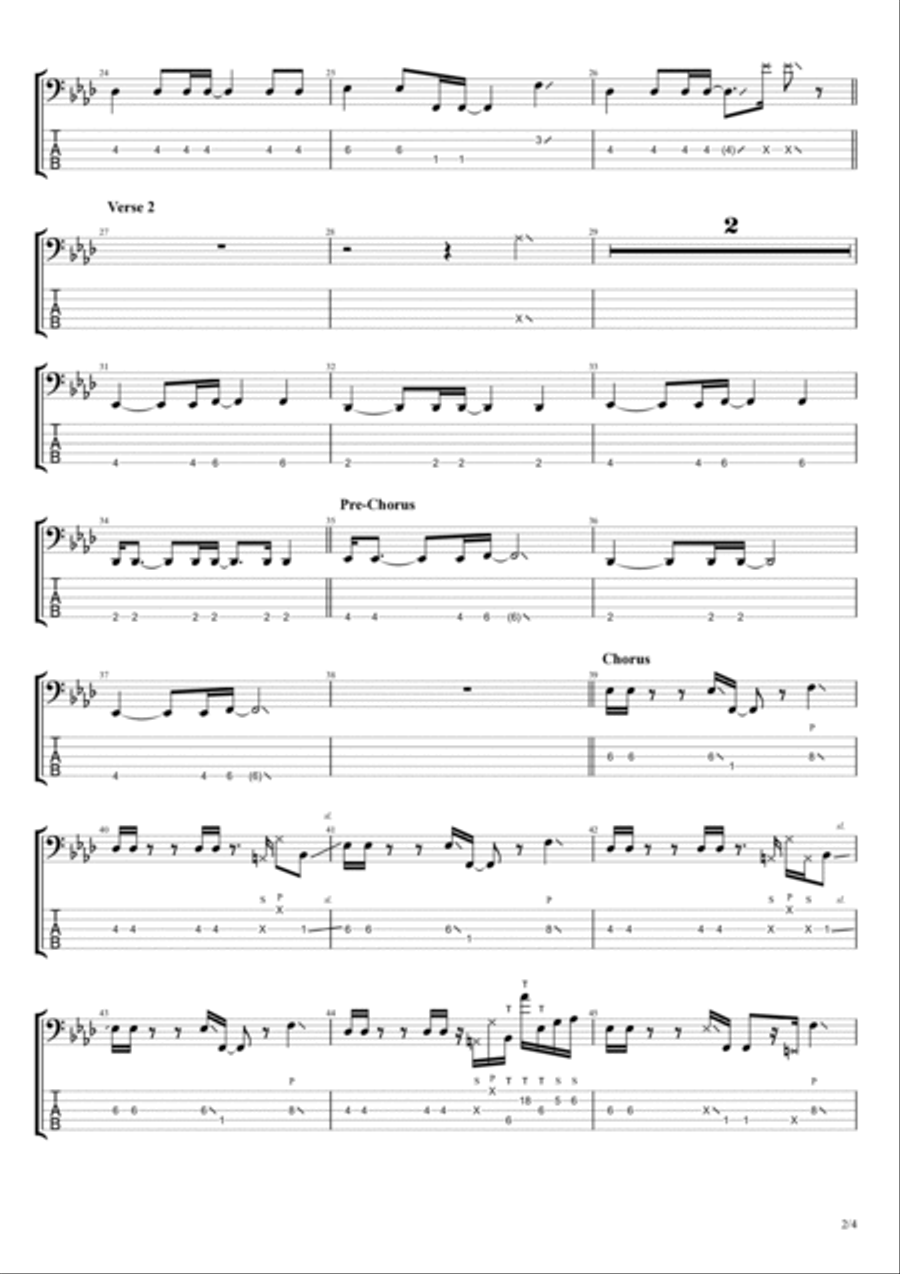 Cool Guitar Tablature scores gallery preview page 2