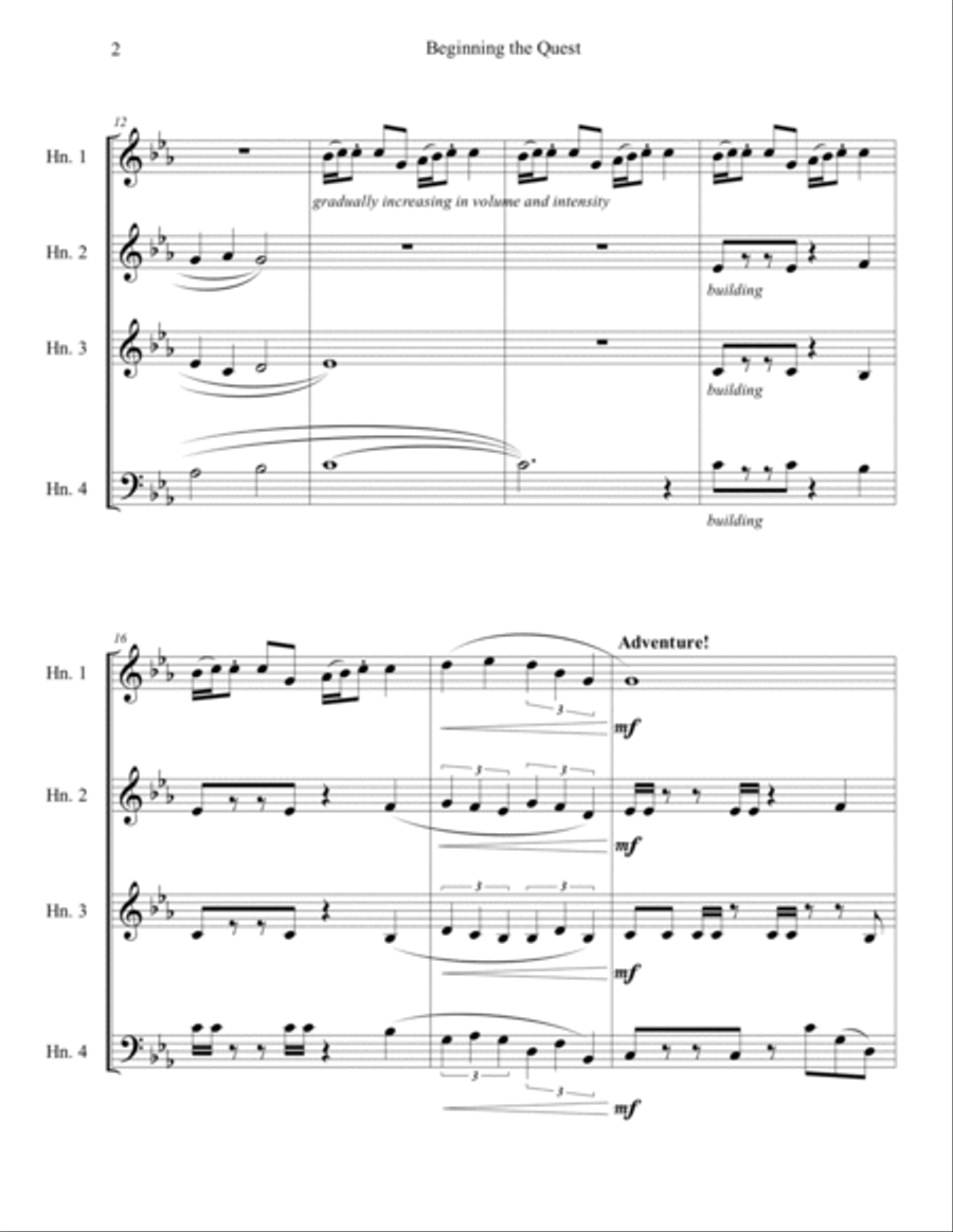 Beginning the Quest Brass Ensemble scores gallery preview page 2