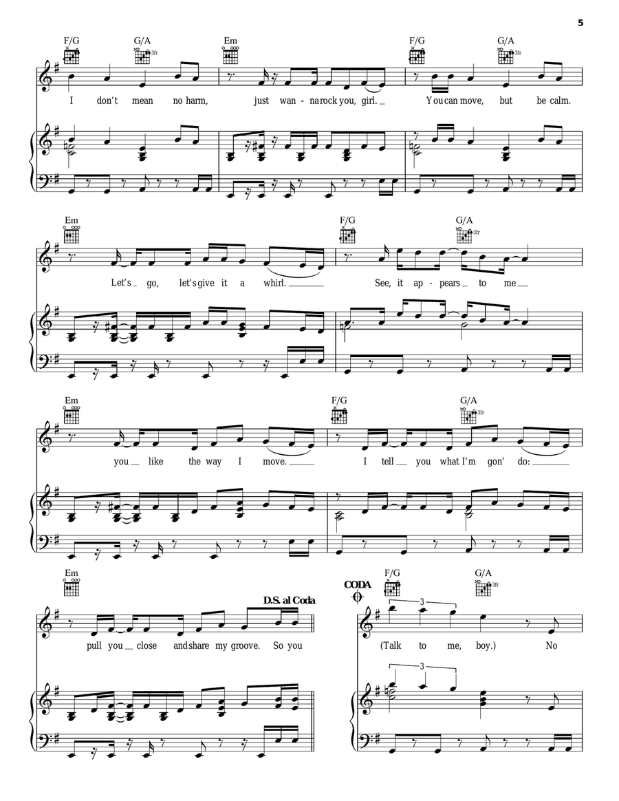 Rock Your Body Rock Your Body Piano, Vocal, Guitar scores gallery preview page 5