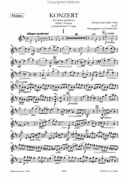 Concerto for Violin and Piano in D Op. 22