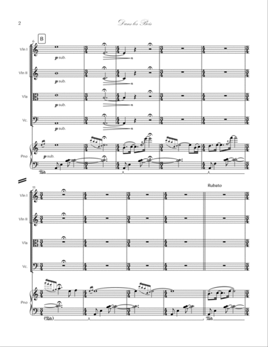 10. Dans le Bois Piano Quintet Piano Quintet scores gallery preview page 2