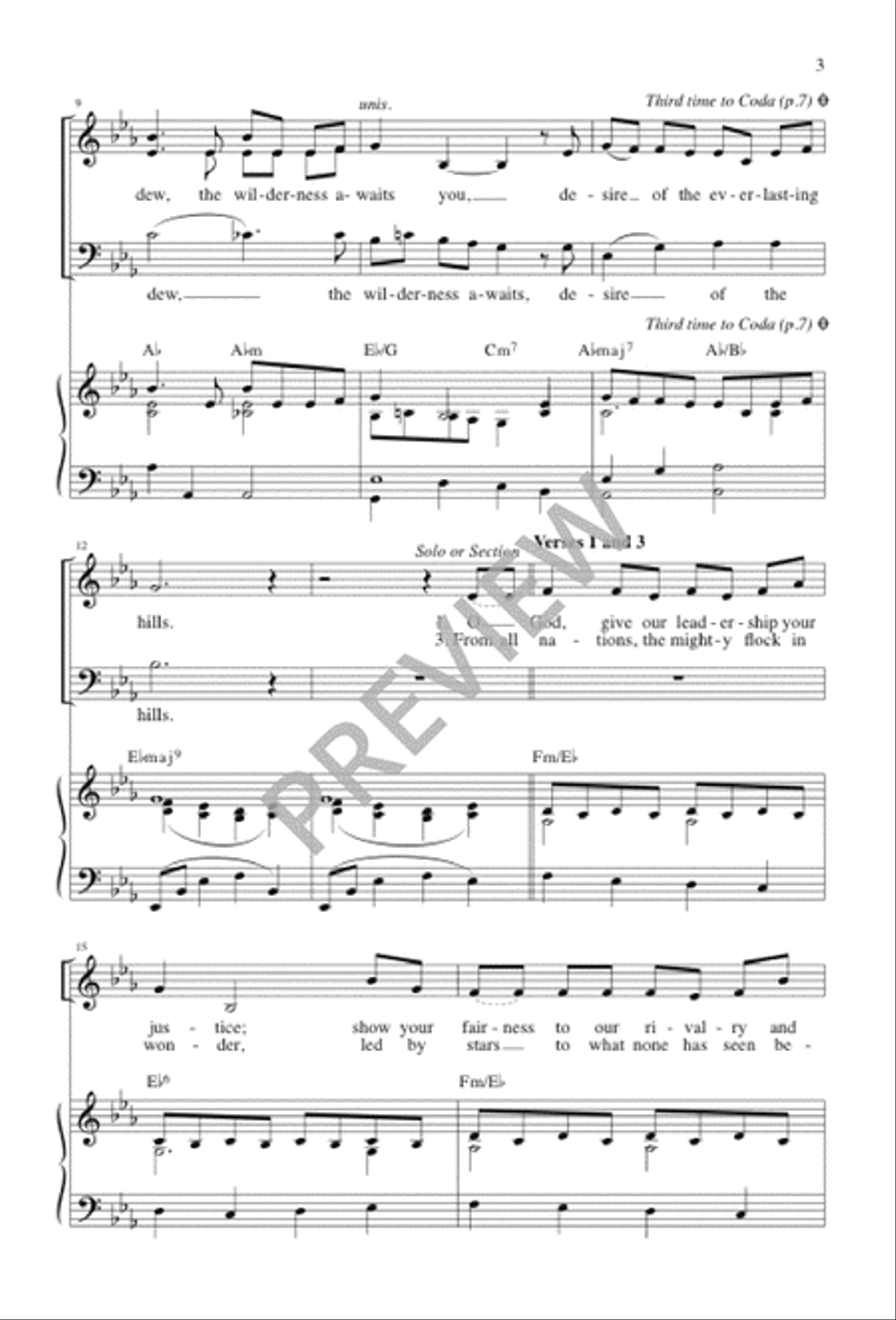 The Wilderness Awaits You 3-Part scores gallery preview page 3