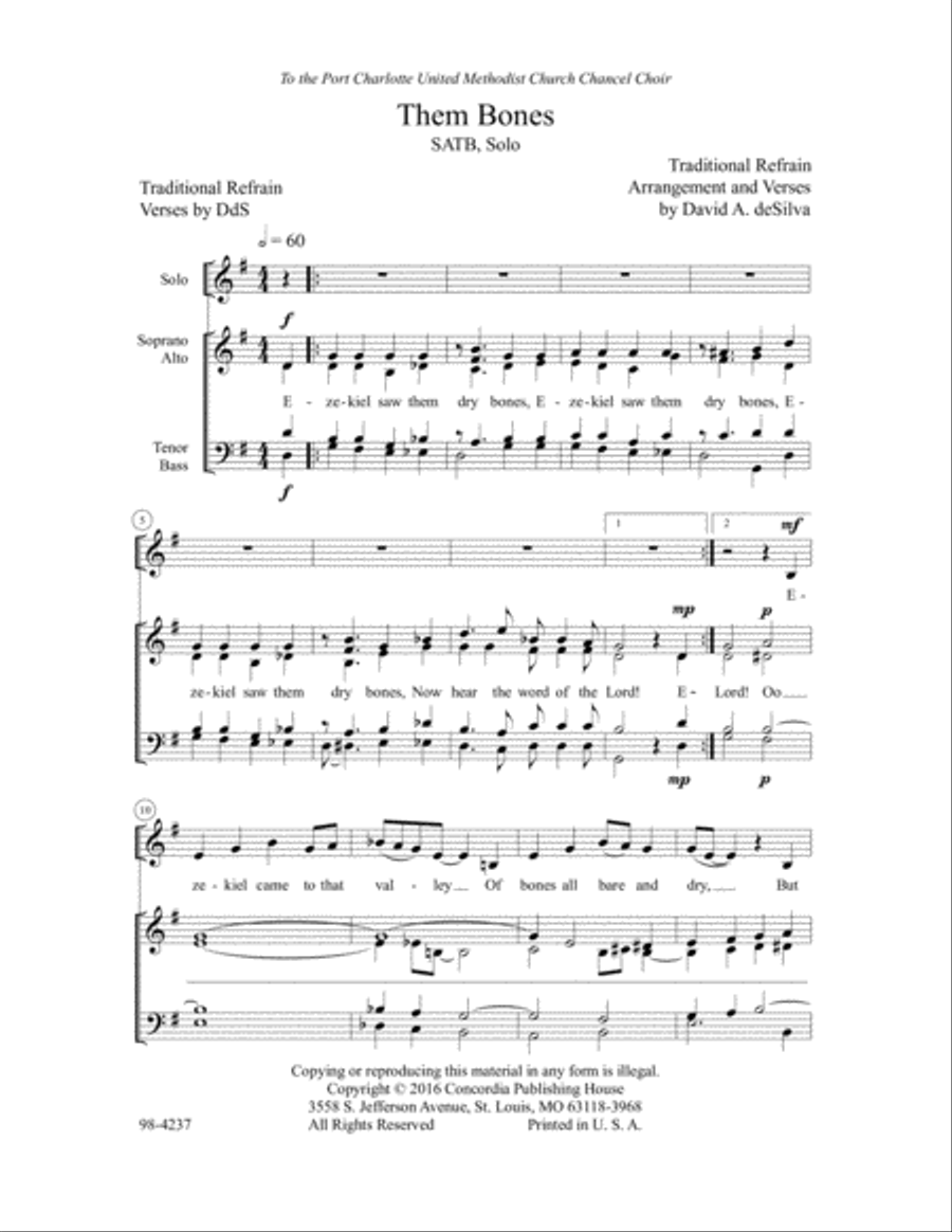 Them Bones Them Bones 4-Part scores gallery preview page 2