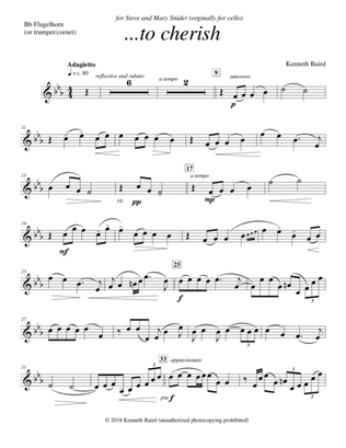to cherish (revised for flugelhorn and piano)