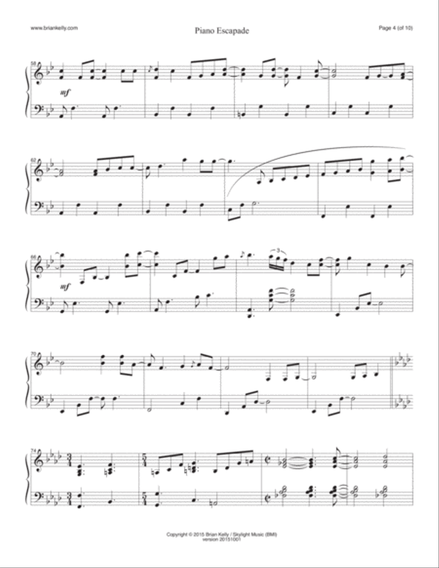 Piano Escapade Piano Solo scores gallery preview page 4