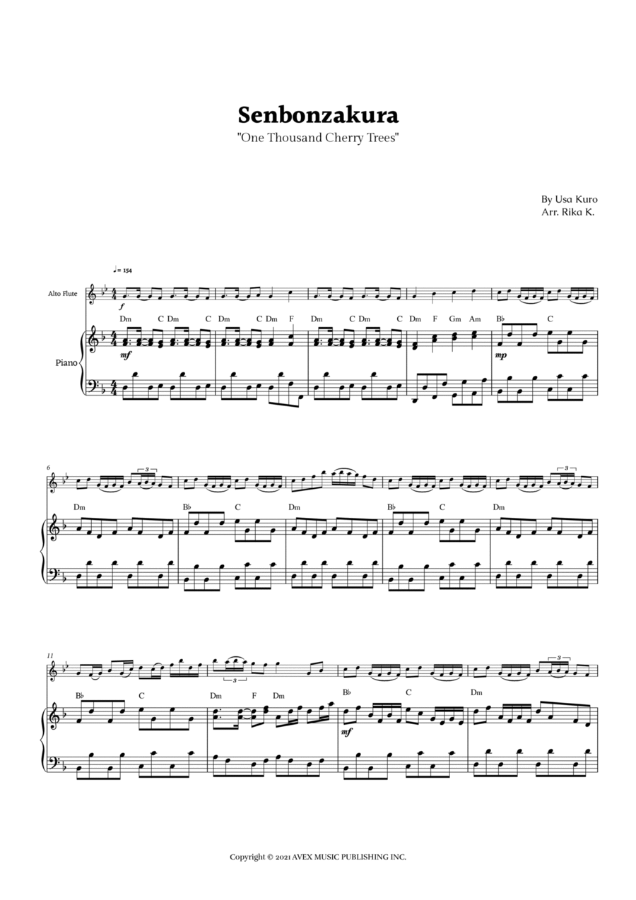 Senbonzakura Chamber Music scores gallery preview page 1