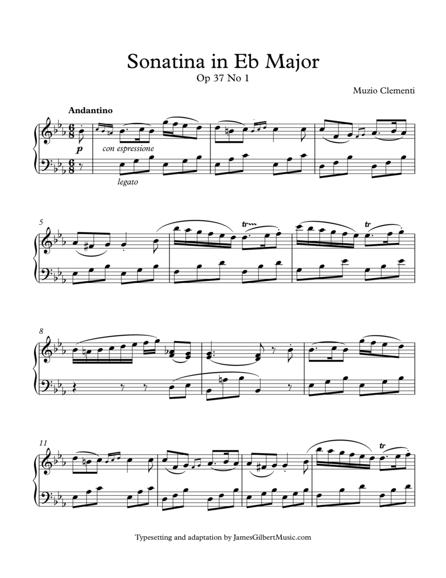 Sonatina Opus 37, Number 1