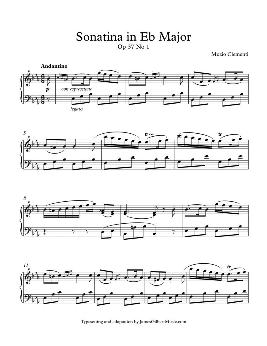 Sonatina Opus 37, Number 1 Piano Method scores gallery preview page 1
