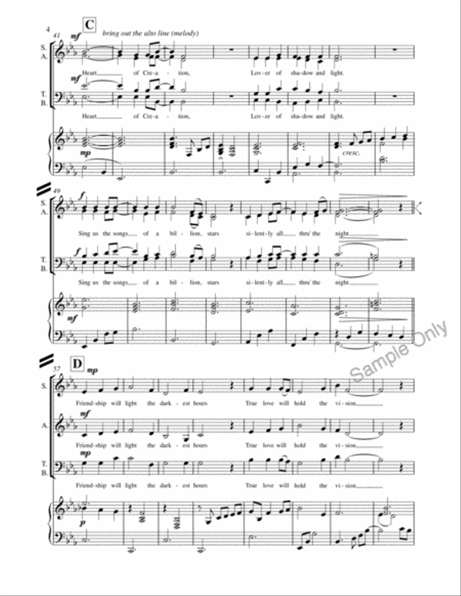 Solstice Song 4-Part scores gallery preview page 4