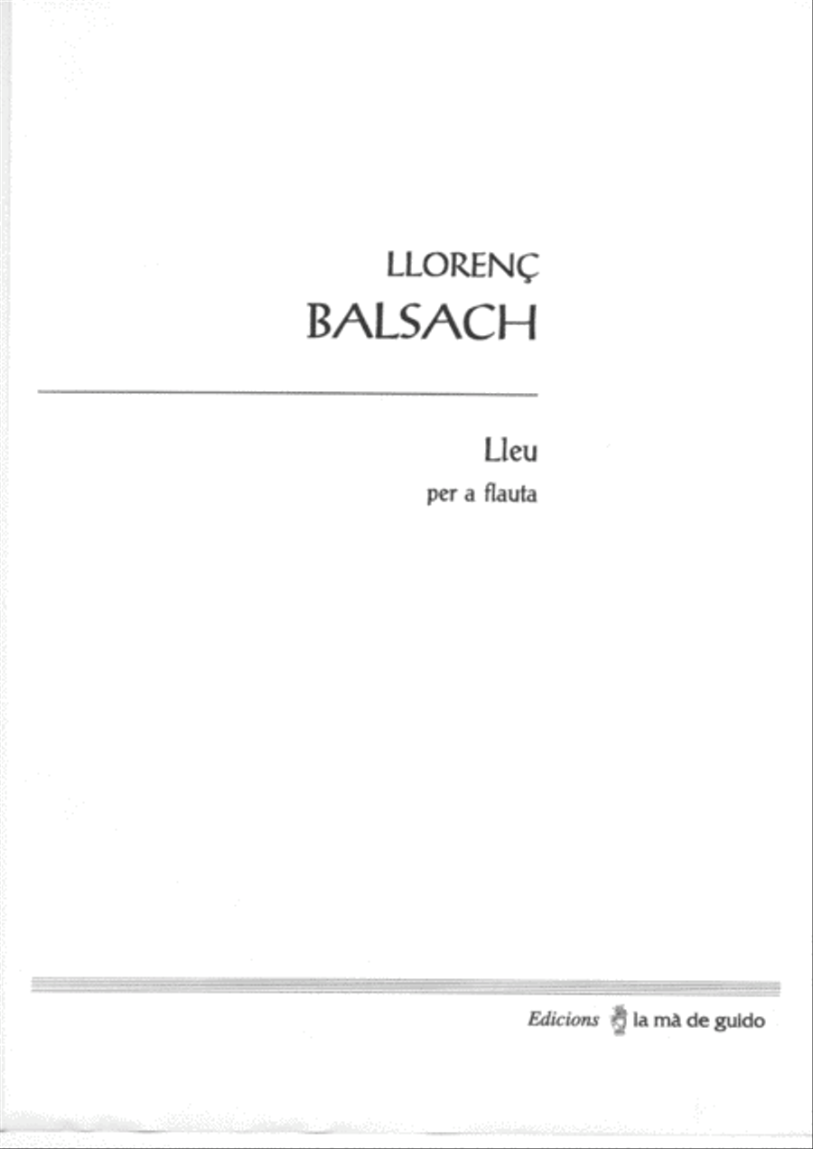 Lleu Flute Solo scores gallery preview page 1