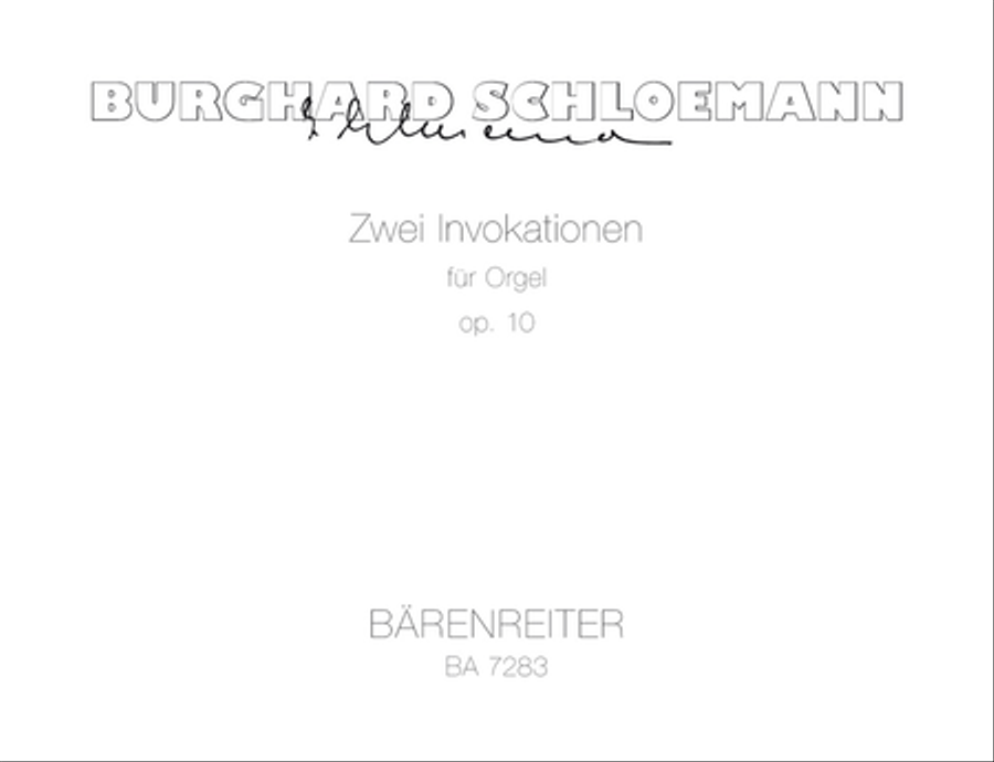 Zwei Invokationen, Op. 10 Organ scores gallery preview page 1