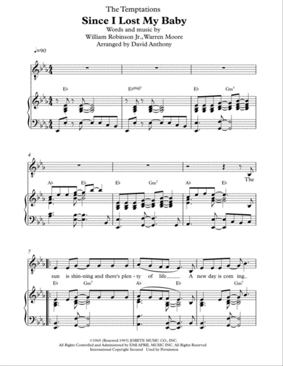 Since I Lost My Baby Voice scores gallery preview page 2