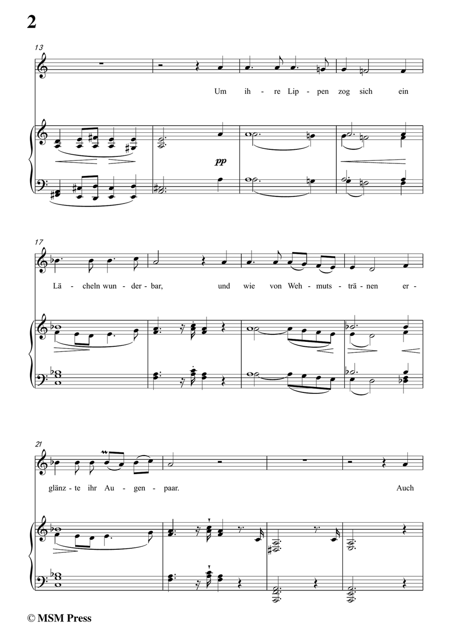 Schubert-Ihr Bild,in a minor,for Voice&Piano by Franz Schubert Piano, Vocal - Digital Sheet Music page 4