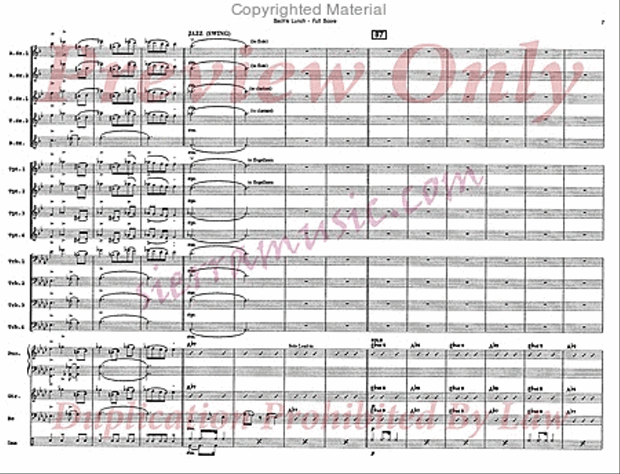 Bach's Lunch Big Band scores gallery preview page 8