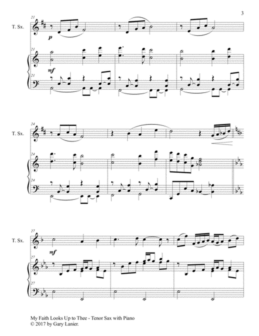MY FAITH LOOKS UP TO THEE (Tenor Sax & Piano with Score/Part) image number null