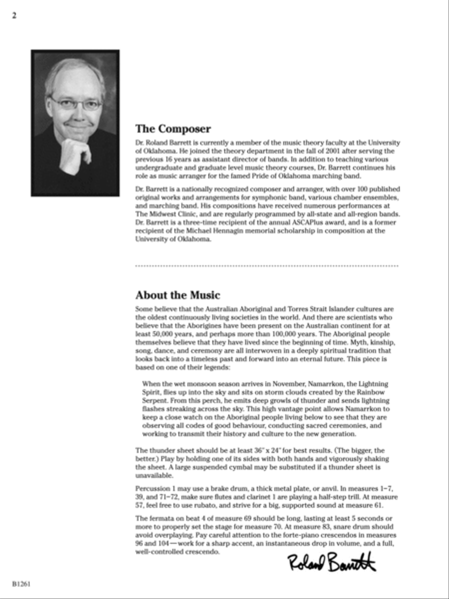 The Lightning Spirit: Score Concert Band scores gallery preview page 2