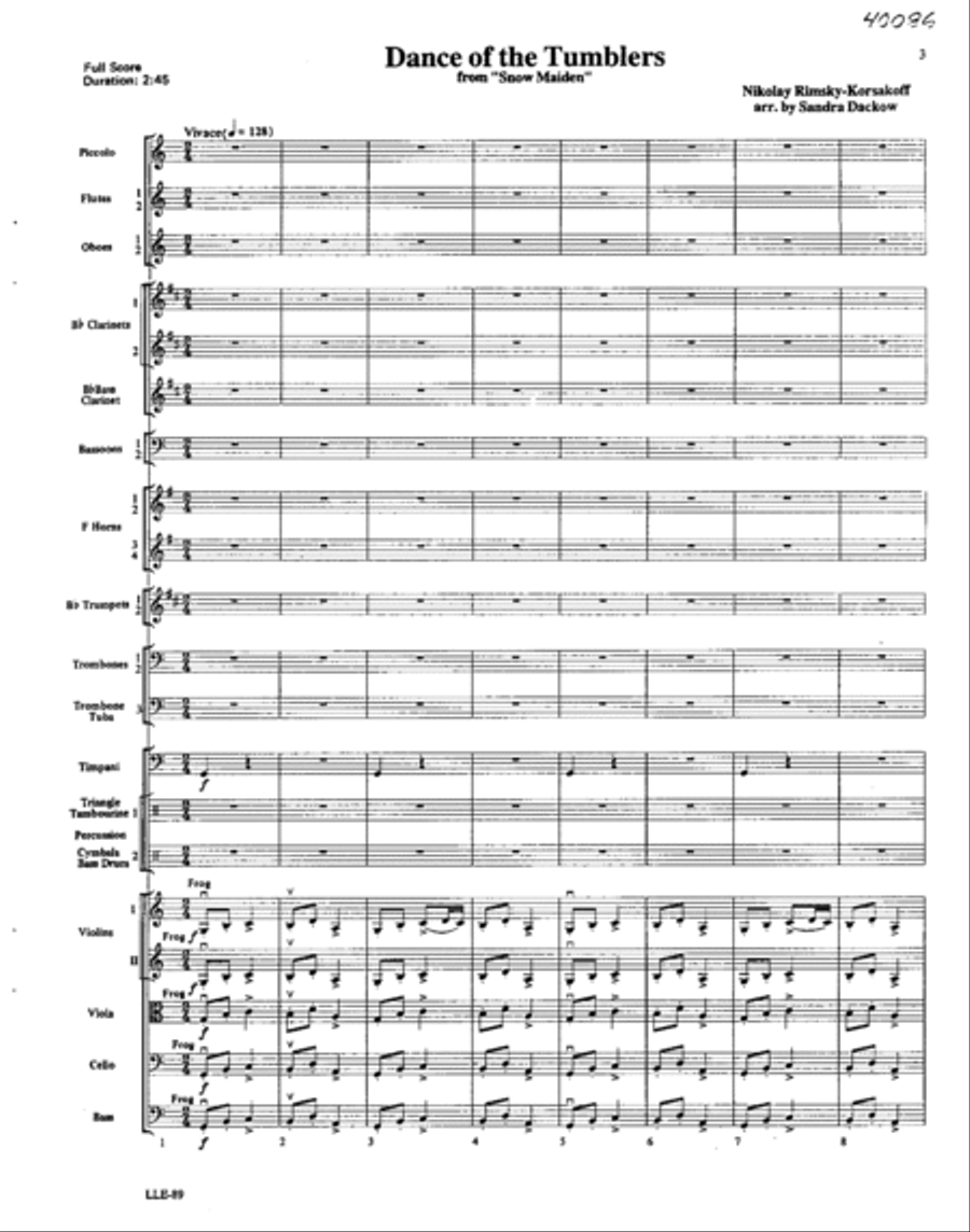 Snow Maiden: Dance of the Tumblers Orchestra scores gallery preview page 2