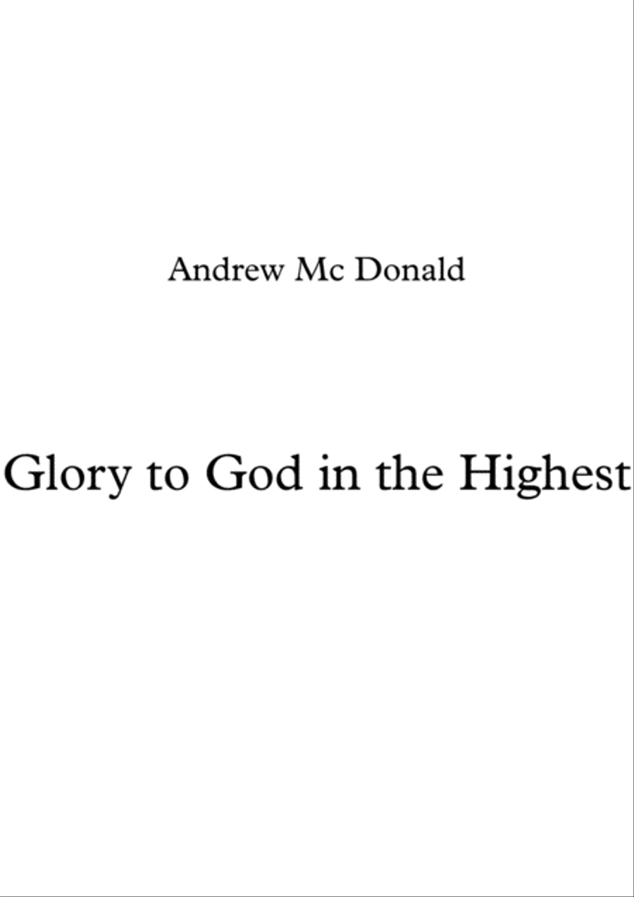Glory to God in the Highest Voice scores gallery preview page 1
