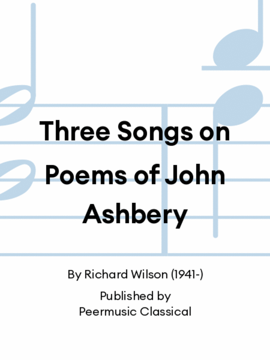 Three Songs on Poems of John Ashbery Chamber Music scores gallery preview page 1