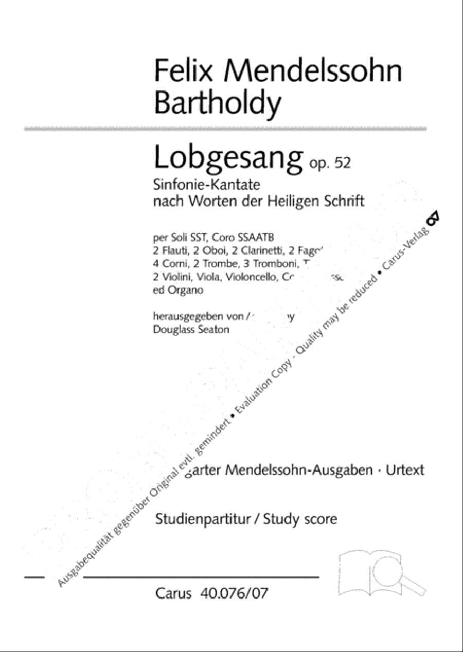 Hymn of Praise, MWV A 18 image number null