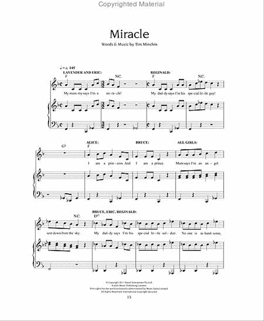 Matilda the Musical Piano, Vocal, Guitar scores gallery preview page 3