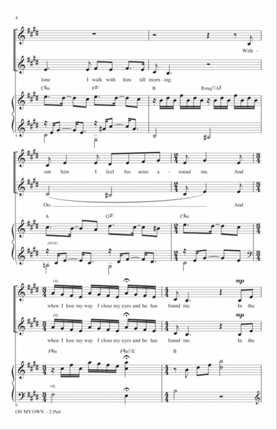 On My Own (from Les Miserables) (arr. Mac Huff) 2-Part scores gallery preview page 2