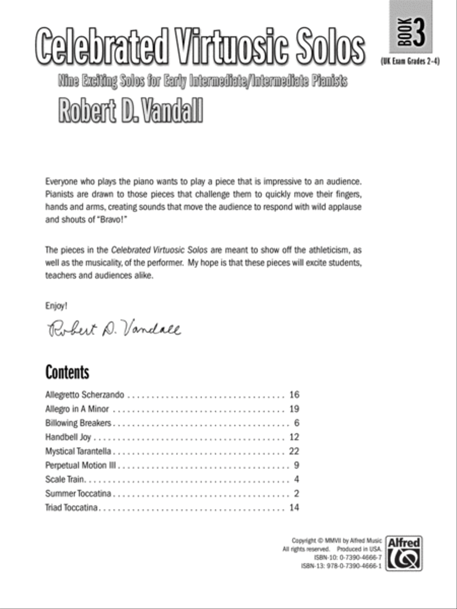 Celebrated Virtuosic Solos, Book 3 Piano Solo scores gallery preview page 2