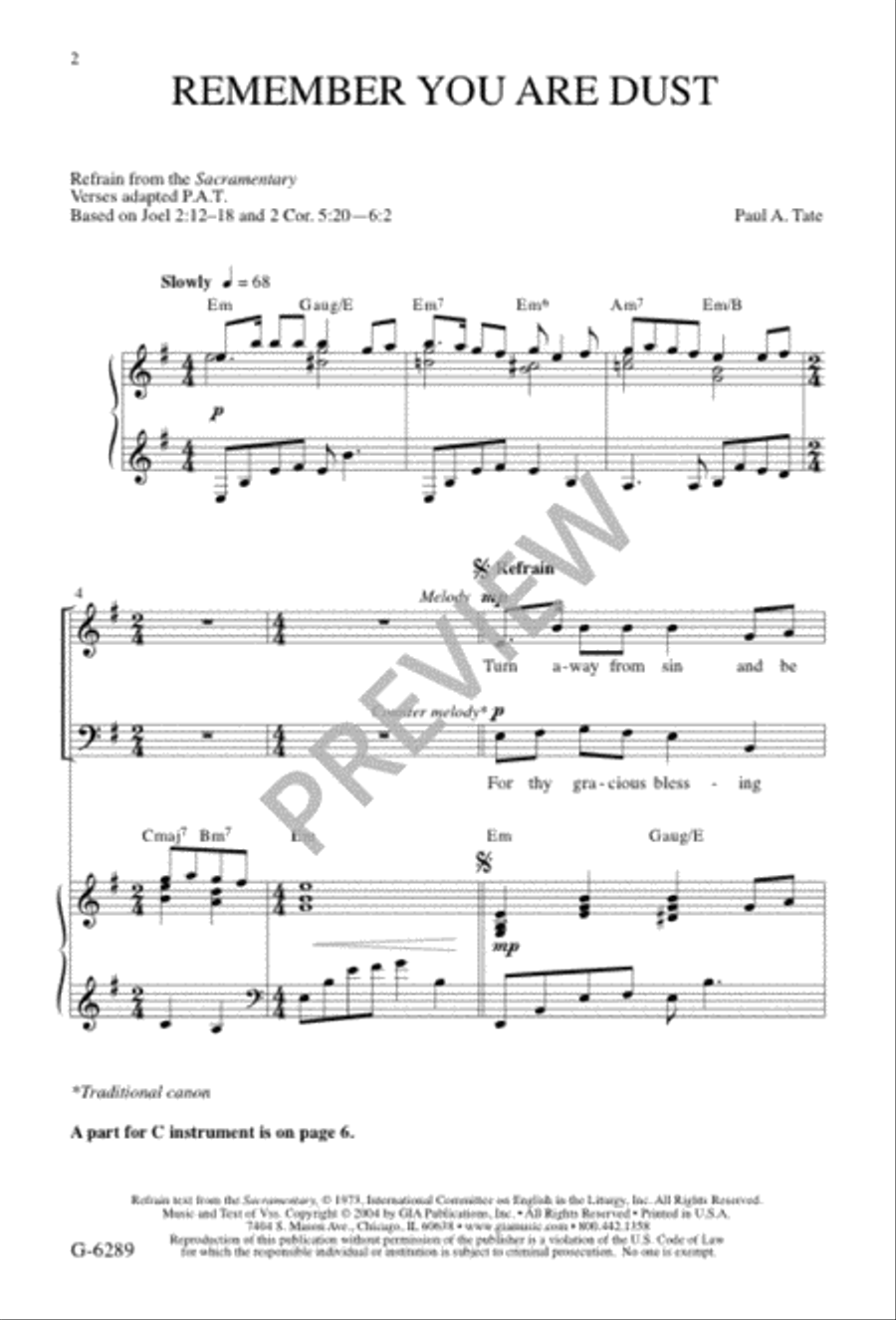 Remember You Are Dust Remember You Are Dust 2-Part scores gallery preview page 3