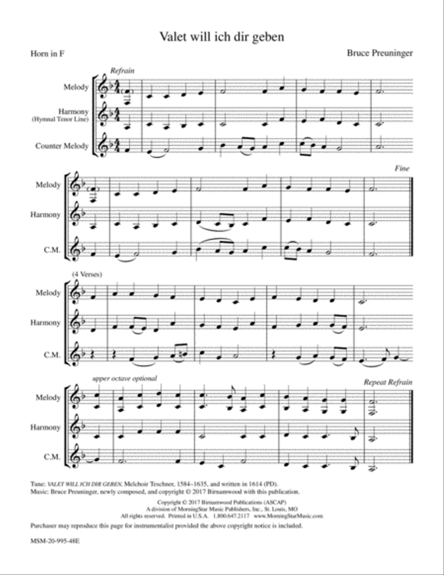 Valet Will Ich Dir Geben Valet Will Ich Dir Geben Piano and Keyboard scores gallery preview page 4
