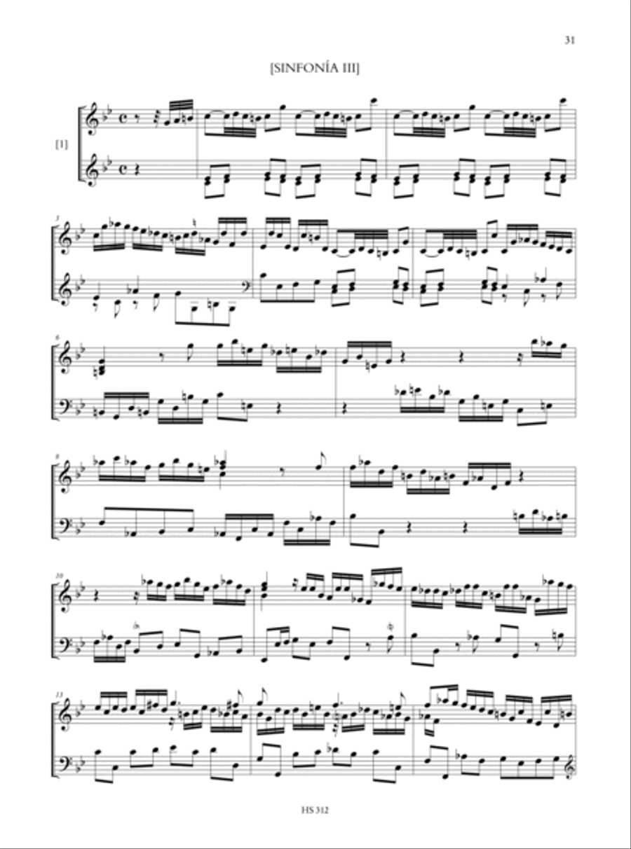The Autograph Keyboard Manuscript - El manuscrito autógrafo de tecla. Sinfonías I-VIII. Critical Edition Harpsichord scores gallery preview page 4