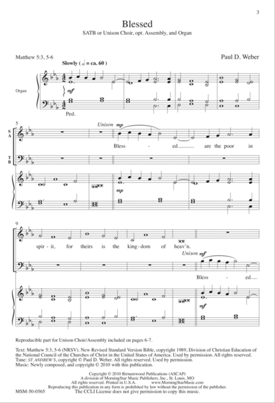 Blessed 4-Part scores gallery preview page 1