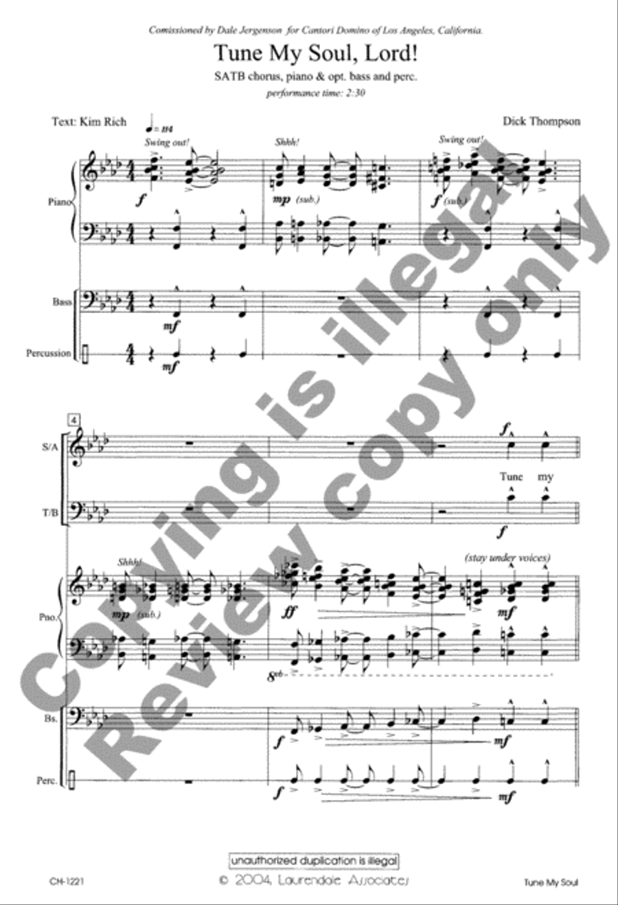 Tune My Soul (Choral Score)