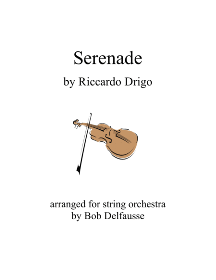 Riccardo Drigo's Serenade, for string orchestra String Orchestra scores gallery preview page 1