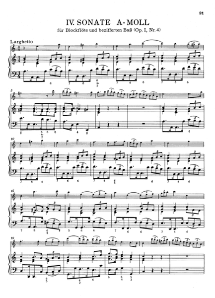 Handel, George Frideric - Recorder Sonata in A minor, HWV 362
