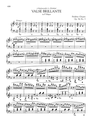 Book cover for Valse brillante in F Major, Op. 34, No. 3