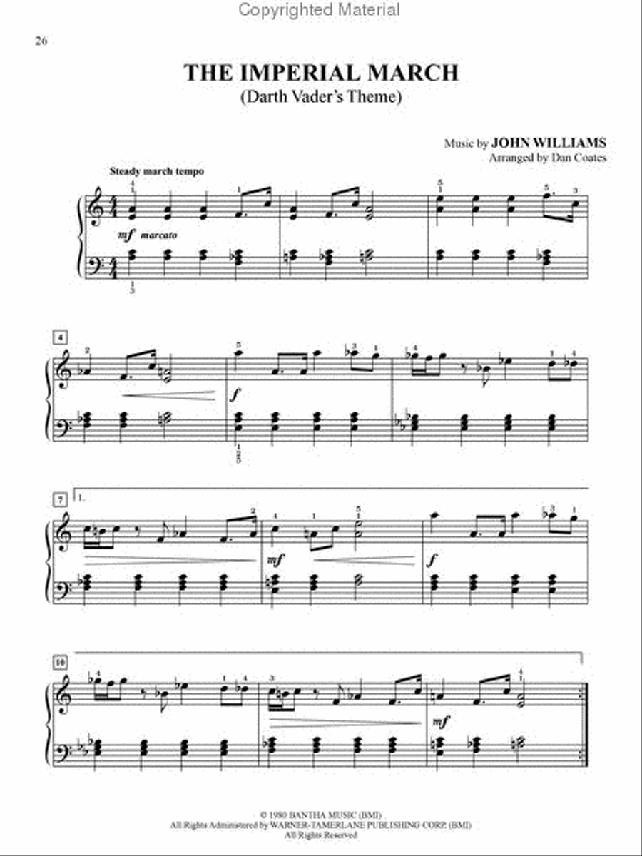 Star Wars® – A Musical Journey (Music from Episodes I - VI) Easy Piano scores gallery preview page 2