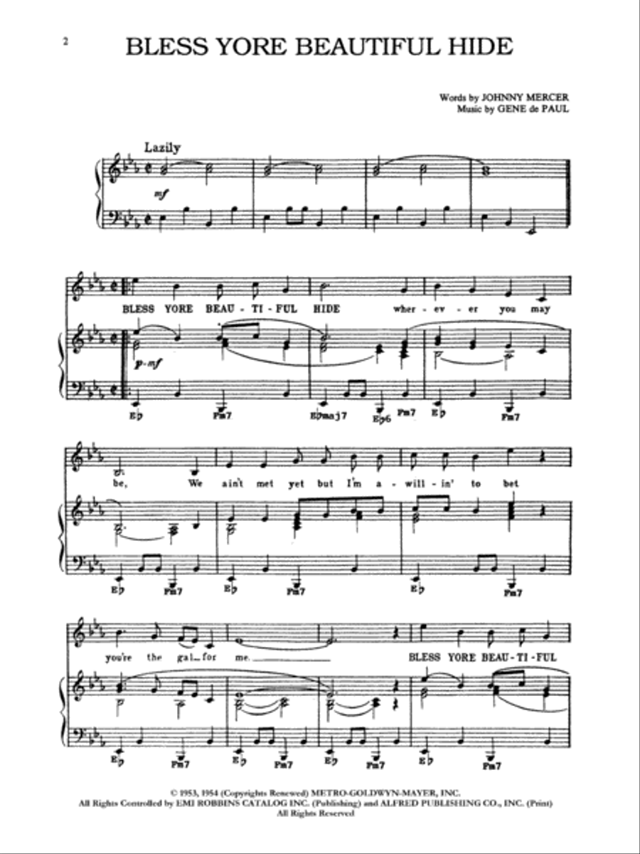 Seven Brides For 7 Brothers - Musical Selections Piano, Vocal, Guitar scores gallery preview page 3