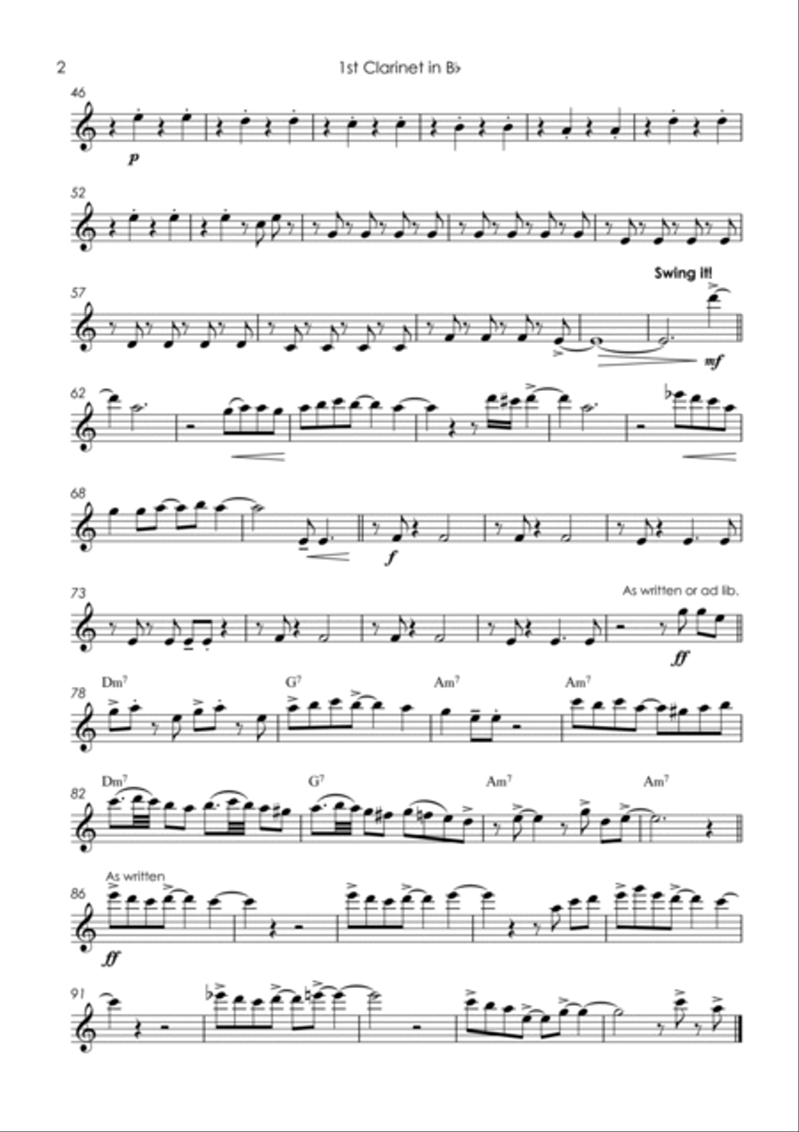Roxanne Roxanne Clarinet Quartet scores gallery preview page 4