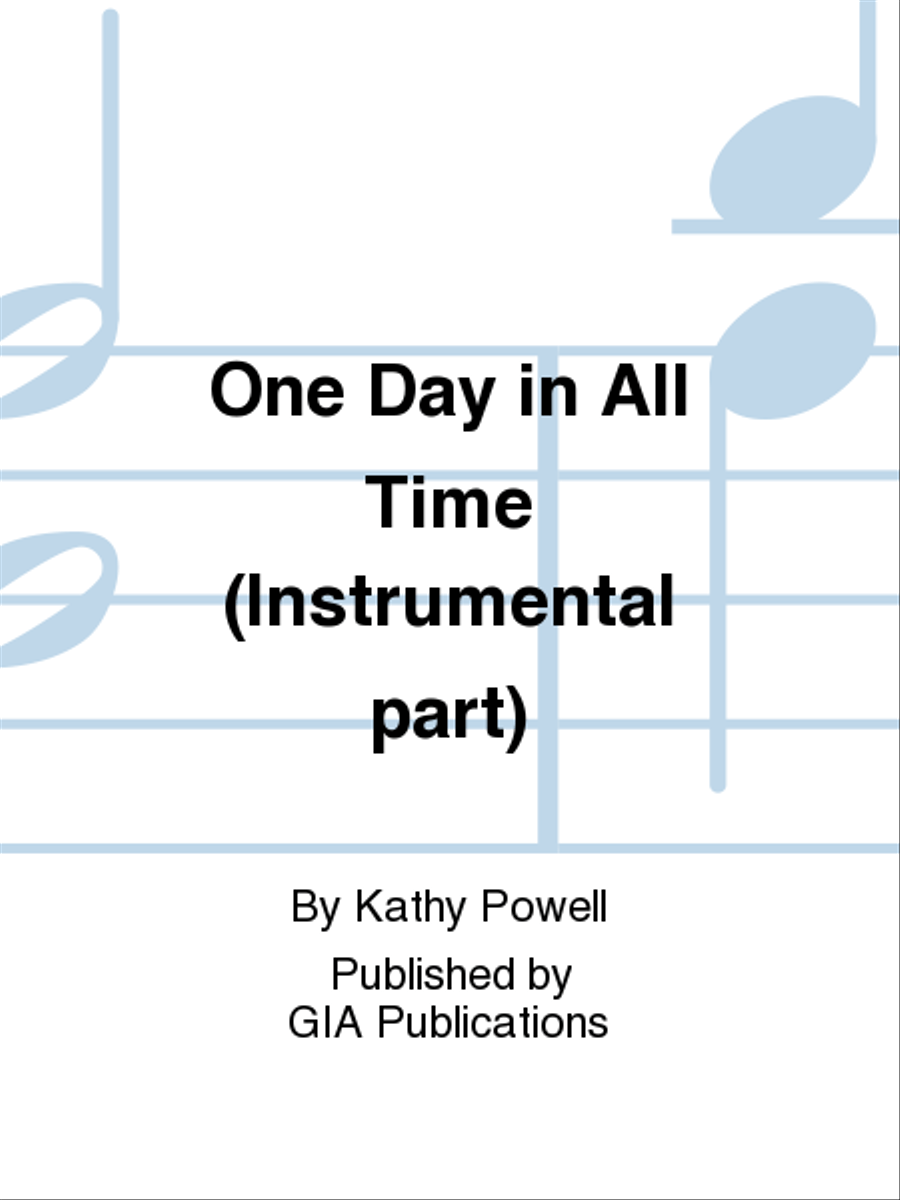One Day in All Time - Instrument edition Guitar scores gallery preview page 1