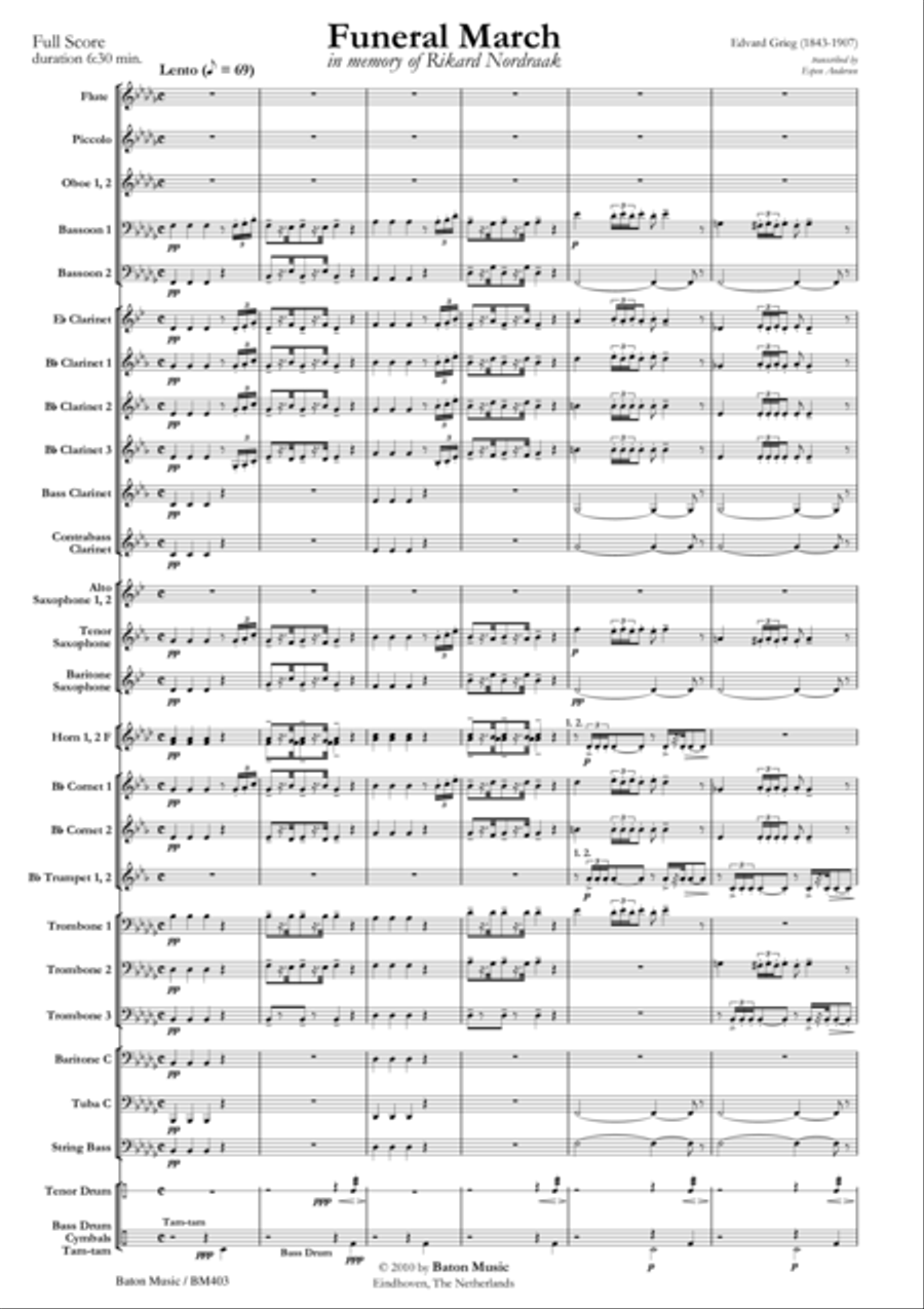 Funeral March Concert Band scores gallery preview page 2
