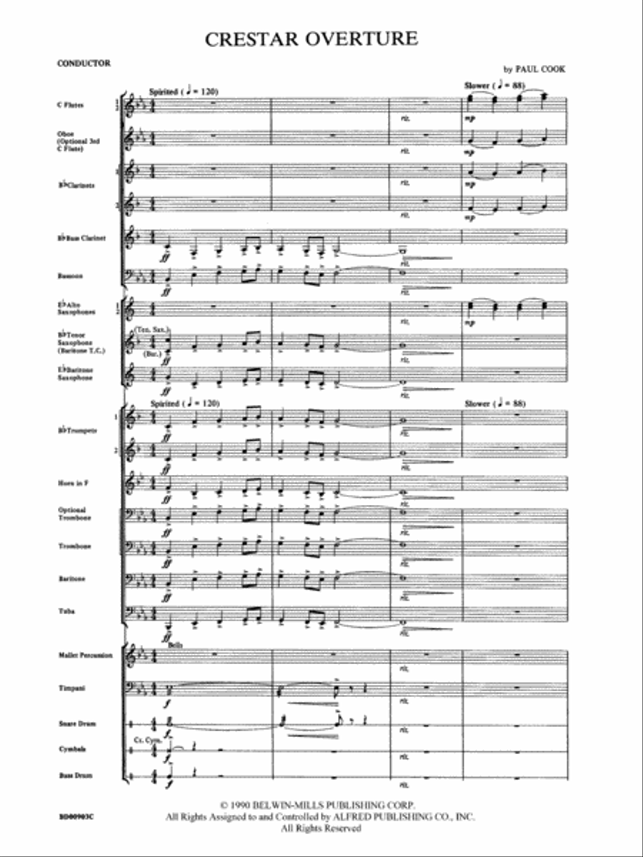 Crestar Overture: Score Crestar Overture: Score Concert Band scores gallery preview page 3