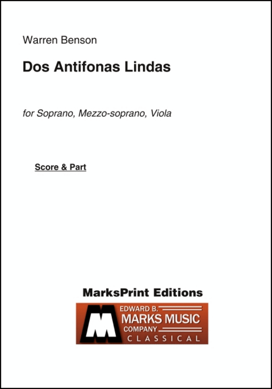 Dos Antifonas Lindas Choir scores gallery preview page 1