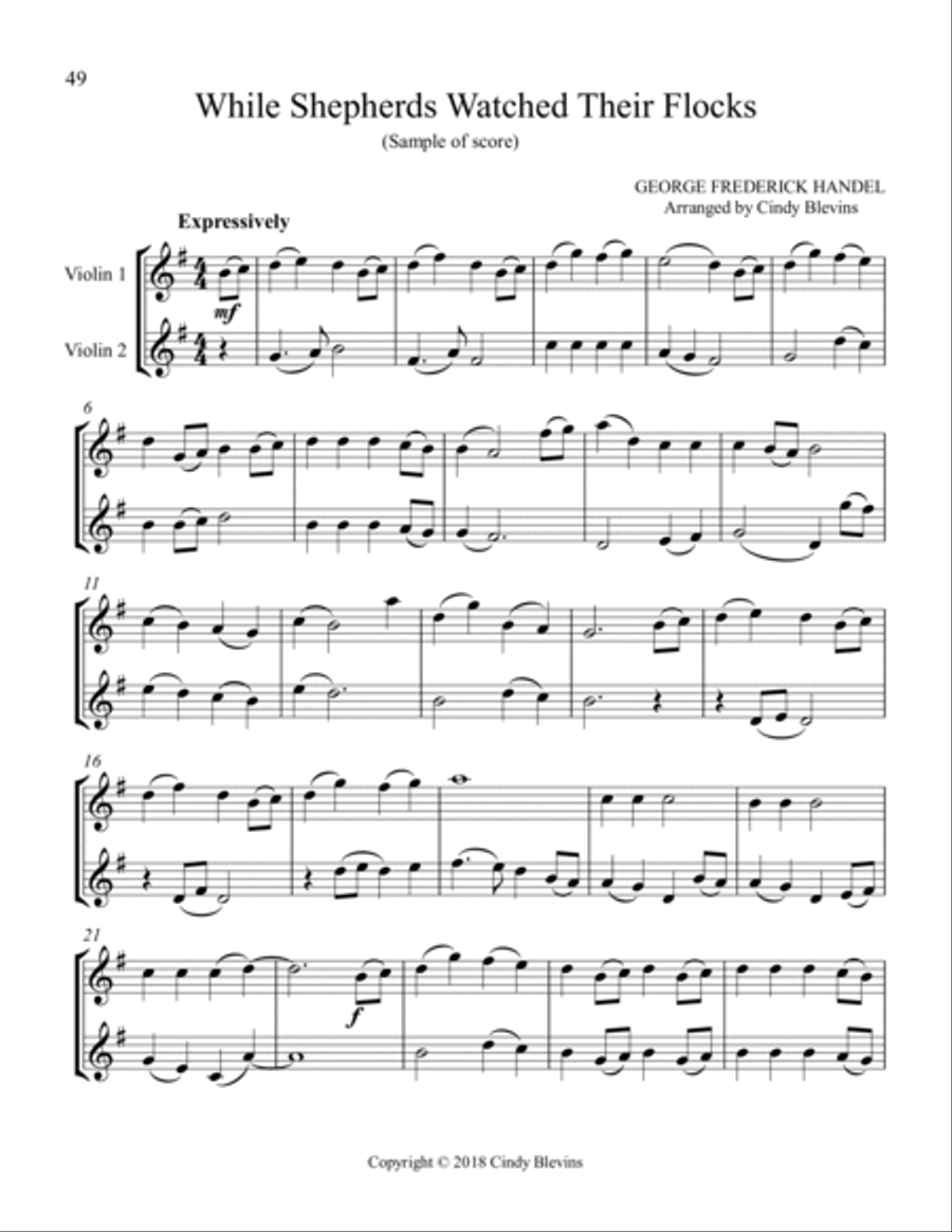 Violin Duets for Christmas, Vol. I String Duet scores gallery preview page 5