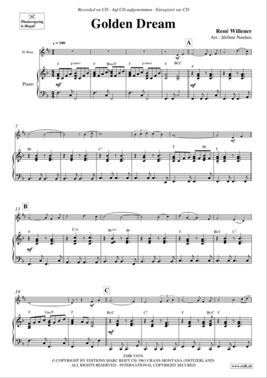 Golden Dream Piano Accompaniment scores gallery preview page 3