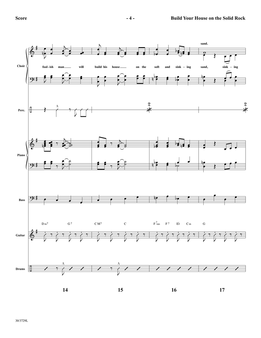 Build Your House on the Solid Rock - Rhythm Score and Parts (Digital Download) Rhythm Section scores gallery preview page 6