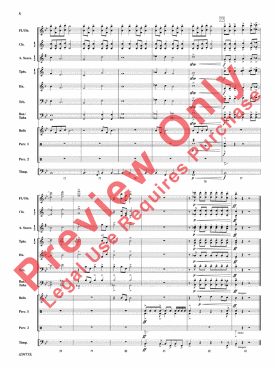 Rise of the Avatar Rise of the Avatar Concert Band scores gallery preview page 9