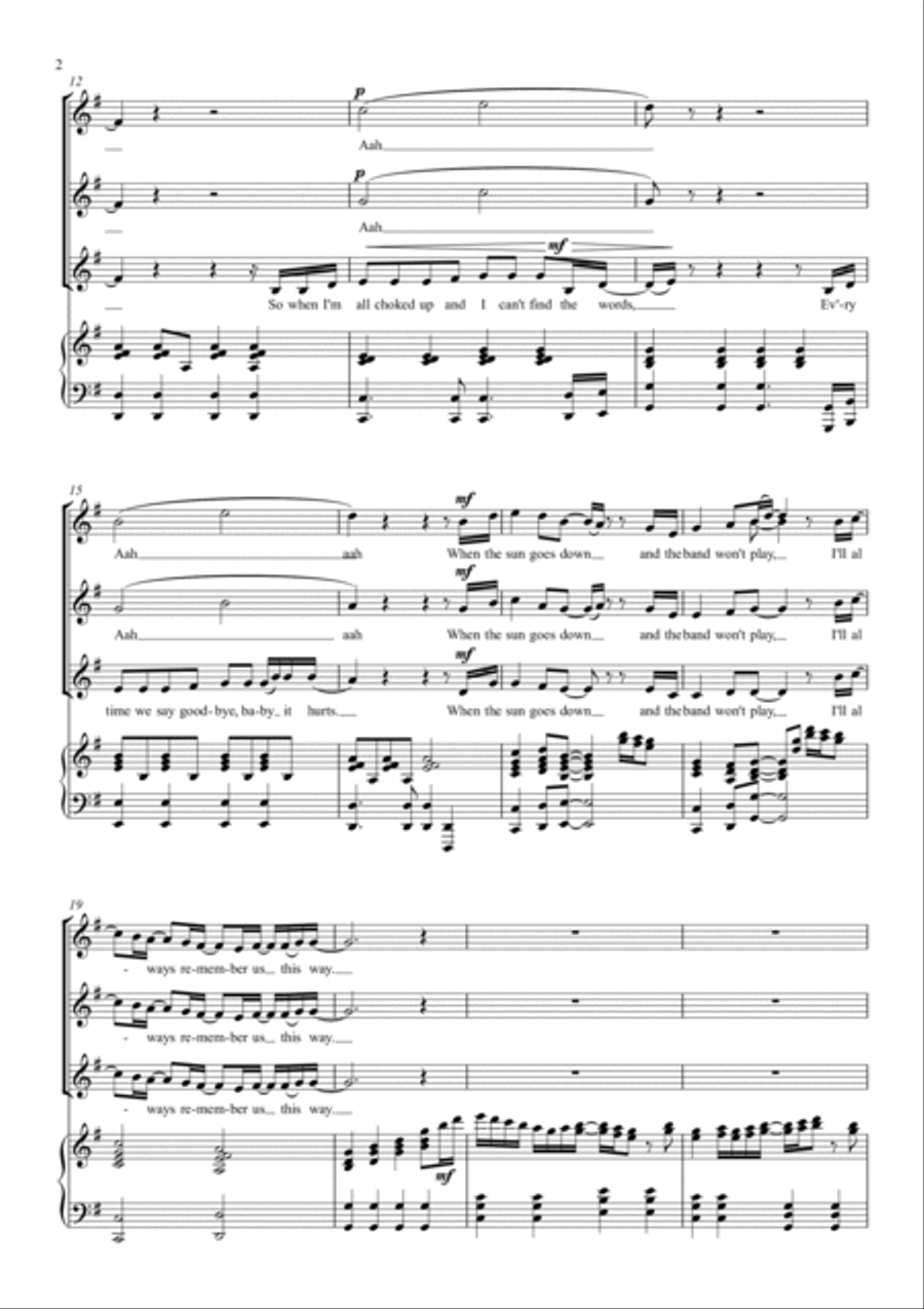 Always Remember Us This Way SSA scores gallery preview page 2