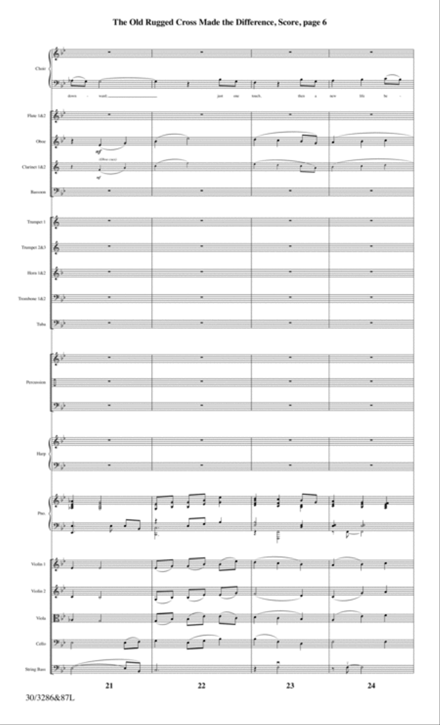 The Old Rugged Cross Made the Difference - Orchestral Score and Parts Choir scores gallery preview page 9