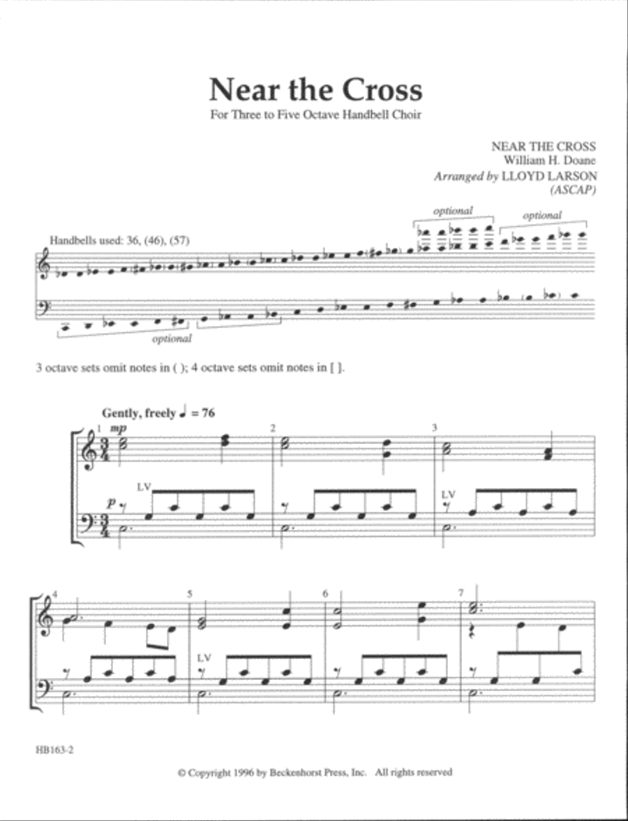 Near the Cross - Larson Near the Cross - Larson 5-Octaves scores gallery preview page 2